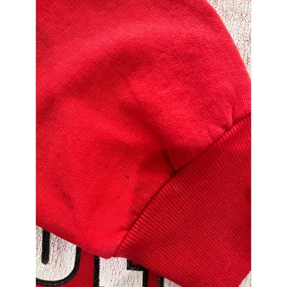 Hanes Georgia Bulldogs Cropped Sweatshirt with hair Scrunchie - Picture 6 of 7